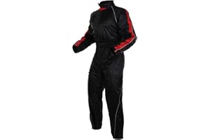 A-Pro Regenkombi Wasserdicht Motorrad Roller Regenhose Regenjacke Regenanzug Rot L