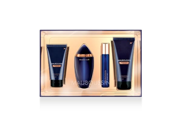 Mauboussin - Coffret Prestige 2023 Private Club : Eau de Parfum 100ml, Gel Douche 90ml, Gel Douche 50ml & Travel Spray 20ml