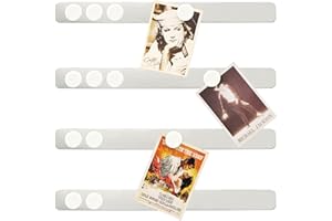 PYJLBX Pizarra Magnética Pizarra Memo, Pizarra Magnetica Nevera, Pizarra Magnetica Pared Autoadhesivos Tablero Magnetico,Tiras de Metal con 10 Imanes Blanco,para Iman para Hogar Oficina Aula, 4 Piezas