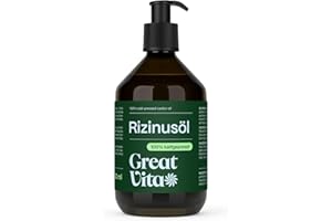 ‎MEA VITA GreatVita Rizinusöl 500 ml - 100% reines kaltgepresstes Öl, nativ Ph. Eur., Wimpern Serum, Haaröl, natürliche Haarpflege