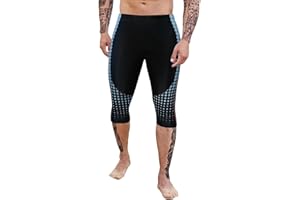 Onsoyours Maillot De Bain Homme Jammers Natation Compétition Short Endurance Long Racing Training Swim Pantalon Sport Plongée Mid Length Trousers