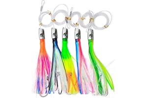 HEBEOT Esca da traina da 22 cm/85 g, Esca Morbida per Polpo per Mahi Mahi, tonno e Altro (22 cm/85 g A)