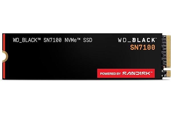WD_Black SN7100 2TB NVMe SSD, M.2 2280, Velocidades hasta 7250 MB/s, Next Gen TLC 3D NAND, WD_Black Dashboard, hasta 1,200TBW, para Ordenadores y Consolas portátiles,