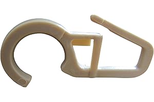 rewagi Überklipshaken, Faltenlegehaken für Gardinenringe Ø 12mm - beige - Gardinenhaken, Gardinenzubehör (25 Stück)