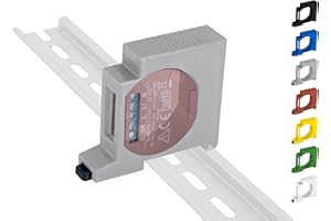SHELLY HUTSCHIENENHALTER PW3D Shelly 1 / 1PM Soporte para riel de sombrero/adaptador Single DIN Rail Bracket (35 mm), color gris (Prime))
