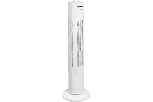 Bestron Ventilateur colonne oscillant, Hauteur : 75 cm, 35 W, Blanc