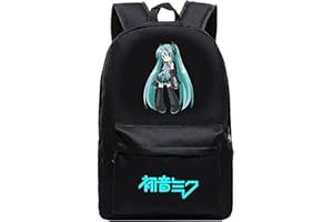 jiminhope Japón Cantante popular Hatsune Miku Mochila Idol Hatsune Miku Patrón Miku Mochila Kawaii Mochila Mochila Mochila escolar Mochila de lona
