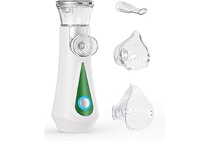 ‎HYGELINK Hygelink Inhalationsgerät, Vernebler Inhaliergerät für Erwachsene und Kinder, Tragbarer & Leiser Inhalator, 2H Lange Laufzeit, 30dB Leise, mit Mundstück und 2 Maske
