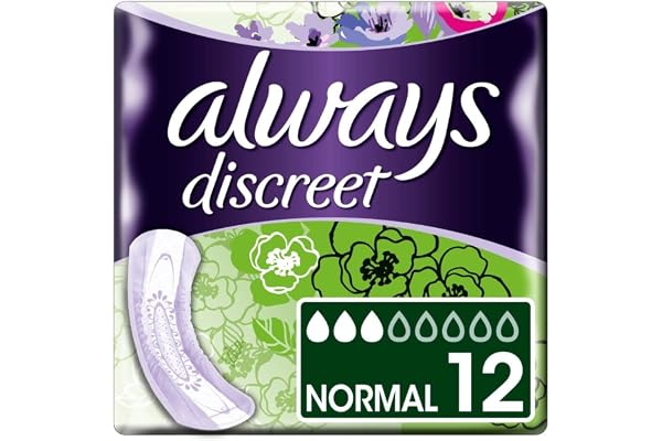 Serviettes Pour Fuites Urinaires Always Discreet Normal x12, Une Protection Optimale Que Vous Sentez À Peine