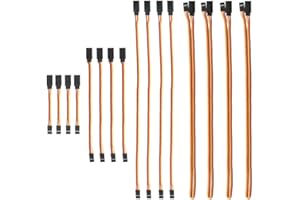 YIXISI 16 Pezzi Servo di Estensione per RC, 75mm/150mm/300mm/500mm Servo Extension Cable JR Connettore Spina, 3 Pin per RC Droni Elicotteri Auto