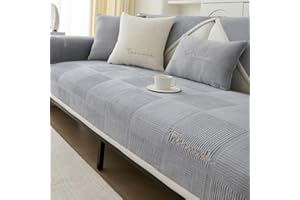GKXLH Housses de canapé en Chenille lavables - Nouvelles Housses de Coussin de canapé, Housse de canapé antidérapante 1 2 3 Places pour canapé sectionnel, Housses de canapé en Forme de L (Milk Fleece Gris)