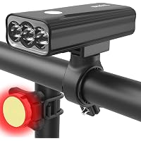 UNBON Lumières Vélo Avant Et Arrière LED Rechargeables 5 Modes - Éclairage Puissant IPX5 Pour VTT VTC