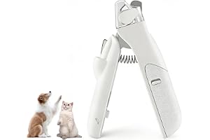 Klosax för hundar med LED-belysning, säker nagelklippare för husdjur med 60° snedblad och nagelklippare i rostfritt stål med