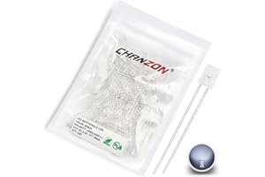 Chanzon 100 pcs 2x5x7 mm White LED Diode Lights (Square Rectangle Clear Transparent DC 3V 20mA) High Intensity Lighting Bulb Lamps Electronics Components Light Emitting Diodes