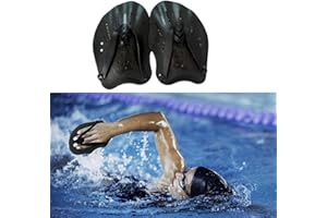 VIOJRLLY 1 Paire Pagaies de Natation, Pagaies à Main Plaquette de Natation, Planche à Main d'entraînement à la Natation avec Sangles Réglables, Hand Plaquettes pour Adultes Unisexe