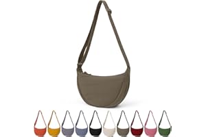 TIAASTAP Crossbody Bags for Women Men Hobos Shoulder Bags Nylon Crescent Bag Cross Body Bag with Adjustable Strap Solid Color Dumpling Bag for Travel Work School Daily Use