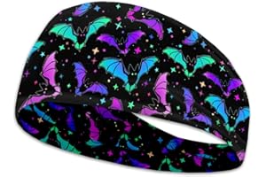 Kuiaobaty Stirnband für Frauen, Totenköpfe, Tier, Leopardenmuster, Haarbänder, Haarreifen, Haarzubehör, Fitness-Schweißband