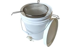 Beekeeping Supplies UK Ltd - Honey Settling Tank -20L with a Honey Gate TOGETHER WITH a Honey Strainer