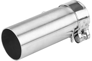 ARAMOX Tuyau de silencieux d'échappement de moto de 51mm glissant sur le connecteur d'adaptateur de tuyau de liaison intermédiaire d'échappement pour YZF-R6 2006-2014