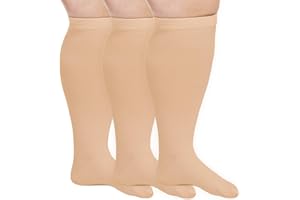 WEEKEND PENINSULA 3 Paar Medizinische Kompressionsstrümpfe Damen & Herren 20-30 mmHg, Dicke Waden Stützstrümpfe für Medizinisch Krampfadern Ödeme Flug