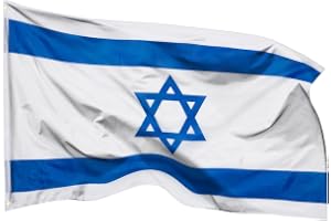 aricona flaggor - Israels flagga med 2 metallöglor, väderbeständiga - israelisk flagga 90 x 150 cm