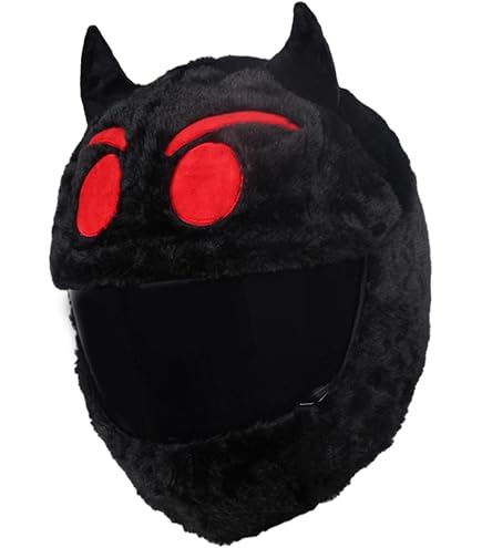 Funda Divertida Para Casco De Moto - Diseños: Diablo Morado, Rana Azul, Panda, Rana Verde - Talla única Elástica, Material Felpa Suave - Fácil De Poner, Protege De Rasguños