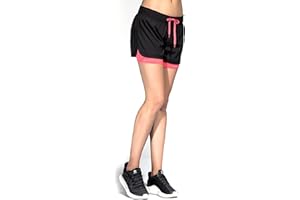 CtopoGo Femme 2 en 1 Short de Sport Short deYoga Short de Fritness Short de Sport en Plein air Respirant Mesh