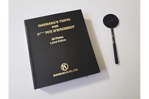 KANEHARA Ishihara Test Chart Book for Color Deficiency 38 Plates Latest Edition with User Manual and One Eye OCCLUDER