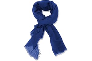 Kakaly Women Scarf Cotton Linen - Chic Ladies Solid Scarves Soft Large Long Wrap Shawl Headscarf Lightweight Neck Scarf Hijab,180×100CM