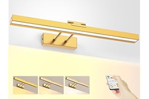 LABOREDUCER Rechargeable LED Picture Lights for Wall,Dimmable Battery Operated Wireless Picture Lights Brass Gold 4000mAh with Remote,Cordless Art Light Adjustable Degree with Magnet,Dart Board Light