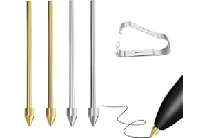 SSS·GRGB Pointes de Rechange métal pour S Pen Samsung Galaxy Tab S10/S9/S8/S7/S6 et Note S22/S23/S24 Ultra, contrôle précis, pour Stylo EMR Remarkable 2, 4 pièces (2 Titane + 2 cuivre)