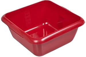 URBNLIVING Bol carré rouge pailleté 7 litres