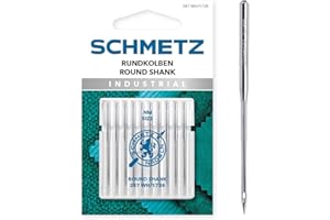 SCHMETZ | 10 Aiguilles pour machines à coudre | Talon Rond | 287 WH/1738 | Grosseur 80/12 | Attention: vérifiez le système d'aiguille recommandé dans le mode d'emploi