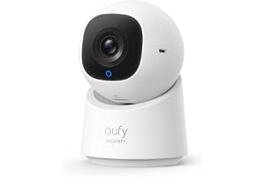 eufy Säkerhet inomhus CAM C220, inomhus WiFi-övervakningskamera, 2K-upplösning med 360° PTZ, människa/rörelse AI, perfekt som babymonitor/husdjurskamera/hemsäkerhet (renoverad)