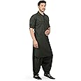 K-ROYALS Men's Cotton Blend Pathani Kurta Pyjama Suit