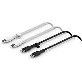 Belkin Boost Charge Flex Silicone USB-C Charging Cable, USB-C, iPhone 16, 15, Galaxy S24, S23, iPad, MacBook, Note, Pixel v More