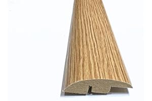 FLOORPRO Solid Laminate/Wood Flooring MDF Threshold Strip Ramp Edge 16 Modern Oak Colours (0.9m, Louisiana Oak)