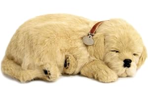 Perfect Petzzz Golden Retriever originalet andningsbart husdjur ny krambar mjuk version