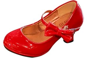 MISSMAO Sandales Ceremonie Fille, Chaussure à Talon Enfant Ballerine Princesse Paillettes pour Mariage Déguisement