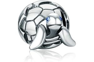 MEETCCY Animal Charm Beads 925 Sterling Silver Crystal Enamel Owl Charm Cow Animal Charms For Pandora Bracelet