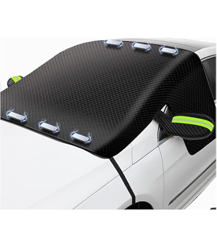 Housse Pare-Brise Anti-Givre & Neige - Protection Hivernale Universelle Citroën C3 / C4 / Picasso 2000-2024 (Blanc)