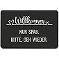 Tassenbrennerei Fußmatte mit Spruch Willkommen Nur Spaß Bitte GEH Wieder - Türmatte lustig - für innen & außen…