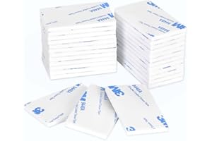 ZISMA Double Sided Sticky Tape 50 Pcs Heavy Duty Strong Mounting Adhesive Foam Pads Waterproof Rectangle (50mm x 30mm)