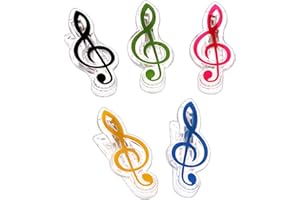 BASTOUR Notenklammern, Plastik Musikbuch Clip, Buchklammer, Scharnier Clips Musik Clip, für Klavier Gitarre Violine Lesezeichen Zubehör, 5 Stück