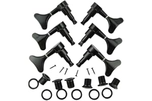 Musiclily L3+R3 Set Meccaniche per Basso Elettrico 5/6 Corde, Nero