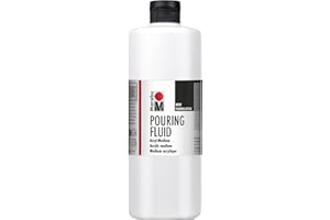 Marabu 12320016885 - Pouring Fluid Acrylmedium 750 ml, Dünnflüssiges Medium für Gießanwendungen und Fließtechniken, verbessert die Verlaufseigenschaften von Acrylfarben, nicht vergilbend