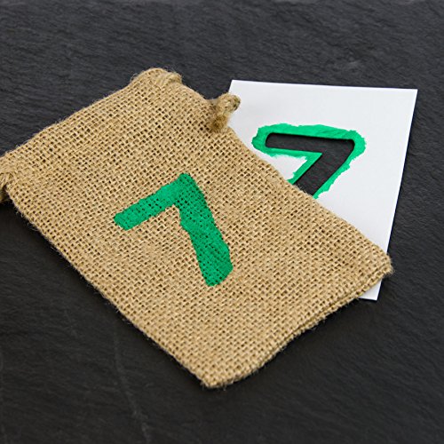 24er Set Jutesäckchen, Jute-Beutel, Geschenke-Säckchen, ideale Verpackung- für Adventskalender, 100 Prozent Naturfaser, Hochzeit, Feiern, Geburtstag, Farbe: ungefärbt, naturbelassen (hellbraun) - 6