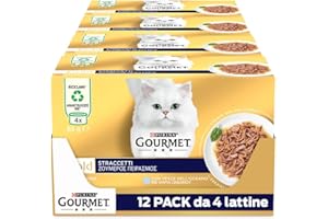 GOURMET Gold Cibo Umido per Gatti Adulti Straccetti con Pesce dell'Oceano e Salmone 48 Buste da 85g