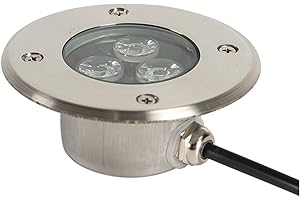 AMDHZ Spot LED Encastrable Exterieur IP68 Étanche Corps en Acier Inoxydable Utilisé pour Trottoir Extérieur, Terrasse, Jardin, Parc（lumière chaude 24V）