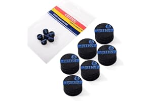 CUESOUL 10mm Snooker Pool Cue Tips - Premium Pigskin Leather & 6 Layers Laminated Design, Glue-on Tips for Snooker Pool Cue Stick, Professional Hardness Moisture Proof Cue Snooker Accessories
